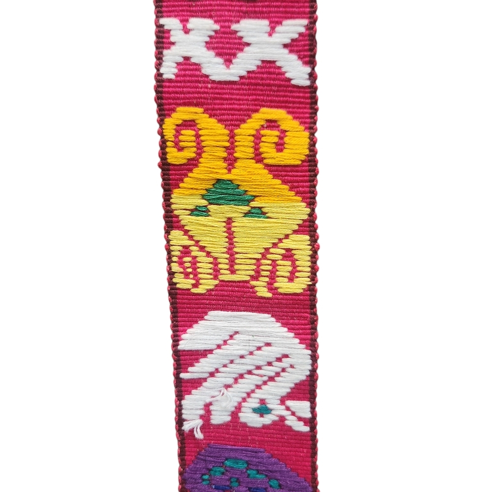HP!🎉Vintage Central American Handmade Multicolor Belt/Guitar Strap - Picture 14 of 15